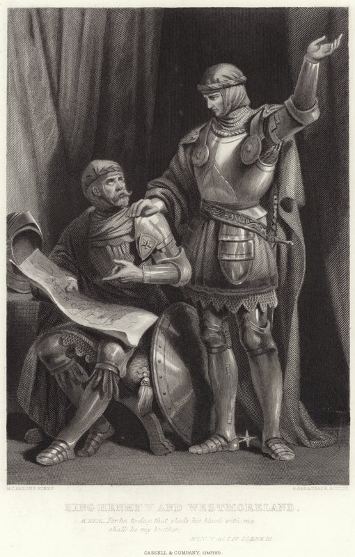 Re Enrico V e Westmoreland, Enrico V, Atto IV, Scena III da Henry Courtney Selous