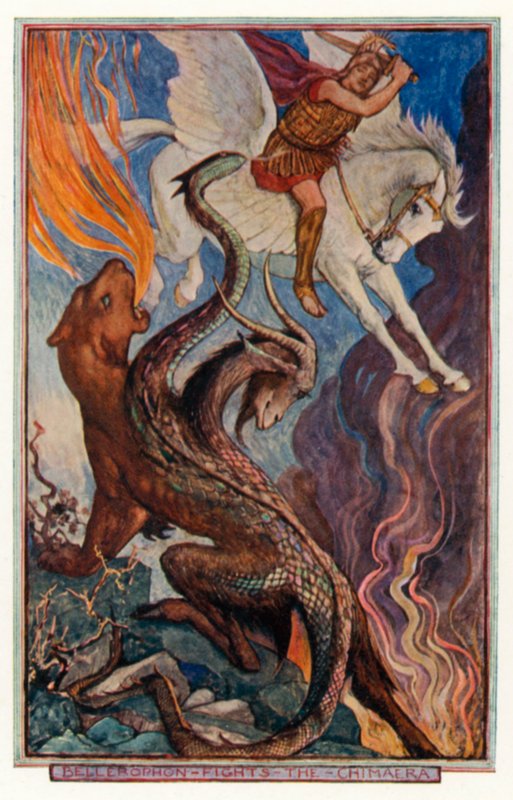 Bellerofonte combatte la Chimera da Henry Justice Ford