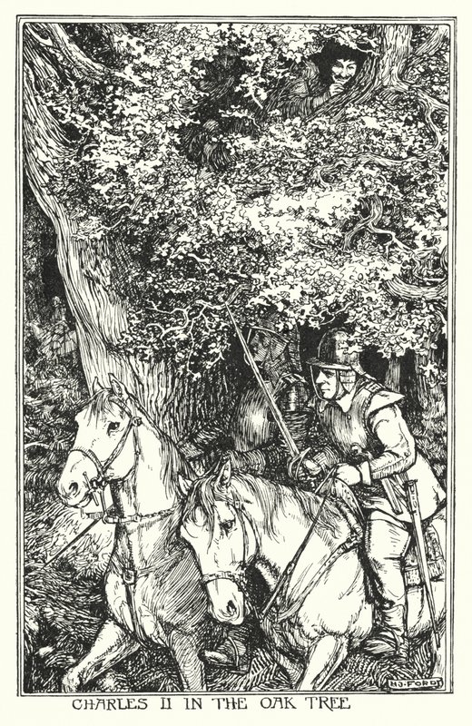 Carlo II nella quercia da Henry Justice Ford