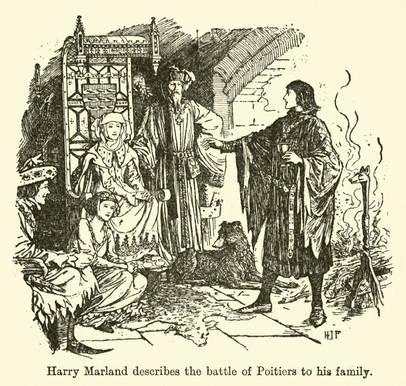 Harry Marland descrive la battaglia di Poitiers alla sua famiglia da Henry Justice Ford