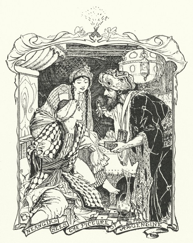 Neangir vede il ritratto di Argentine (incisione) da Henry Justice Ford
