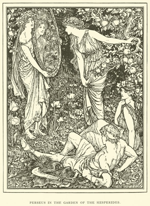 Perseo nel giardino delle Esperidi da Henry Justice Ford