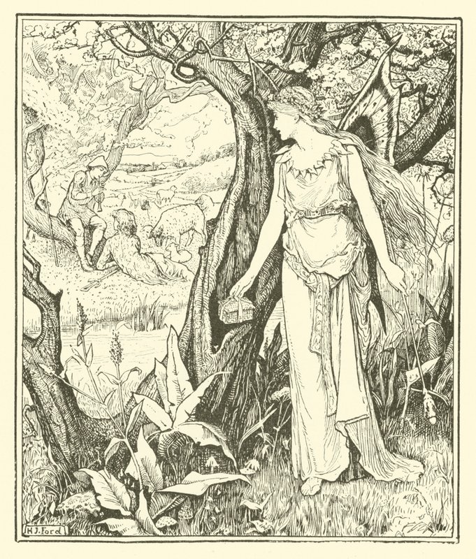 Sylvain e Jocosa (incisione) da Henry Justice Ford