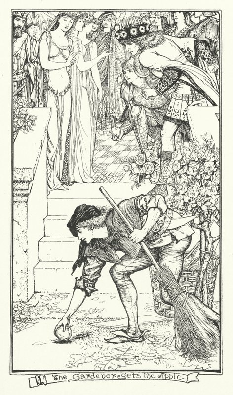 Il giardiniere prende la mela (incisione) da Henry Justice Ford