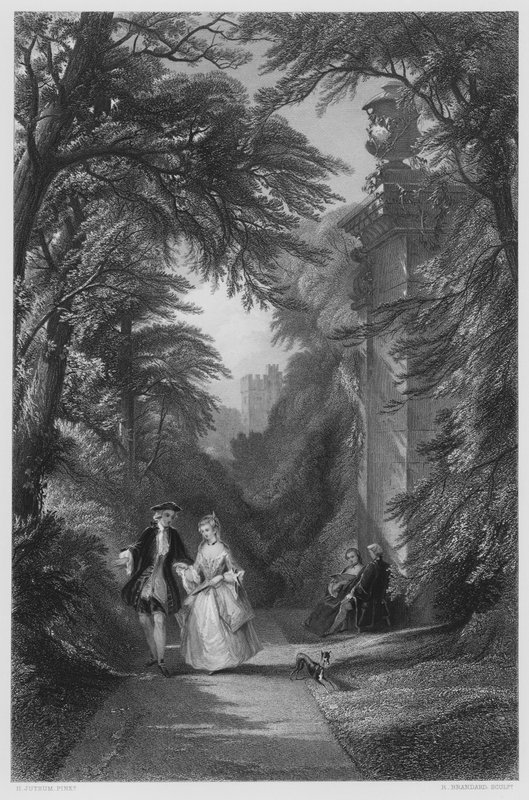 La passeggiata di mezzogiorno, dal quadro nella Collezione Reale da Henry Jutsum