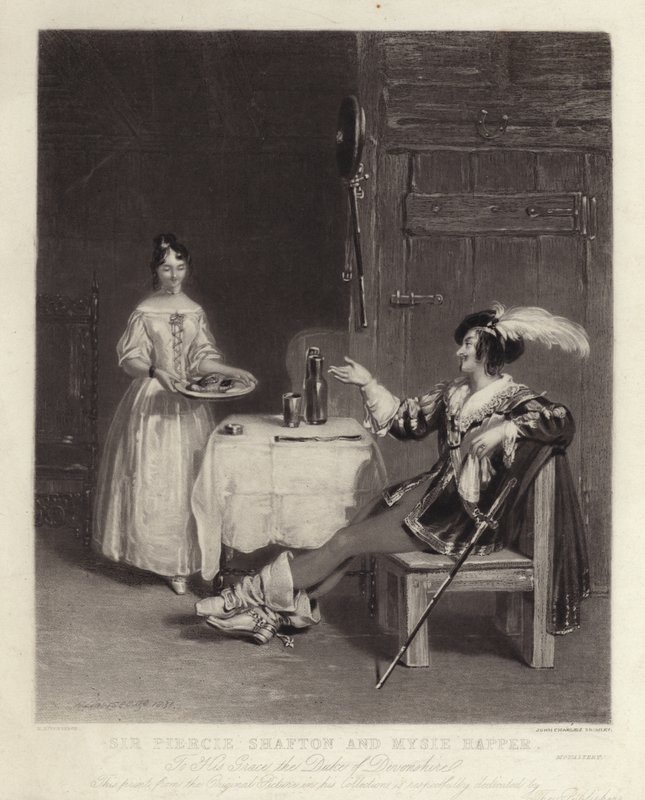 Sir Piercie Shafton e Mysie Happer da Henry Liverseege