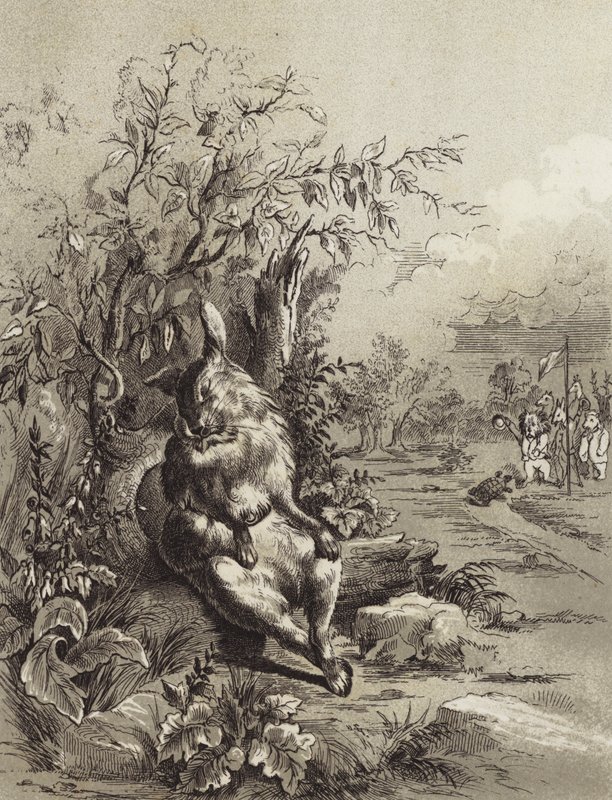 Le favole di Esopo: La lepre e la tartaruga da Henry Louis Stephens