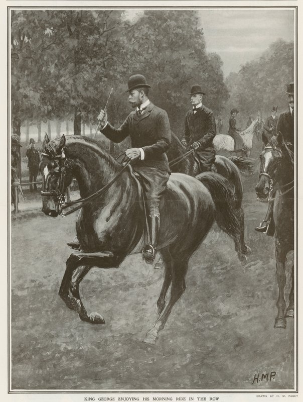 La cavalcata quotidiana di Re Giorgio a Hyde Park da Henry Marriott Paget