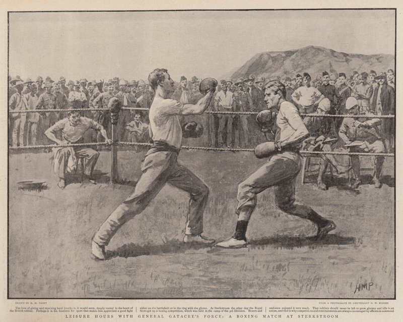 Ore di Svago con la Forza del Generale Gatacre, un Incontro di Boxe a Sterkstroom da Henry Marriott Paget