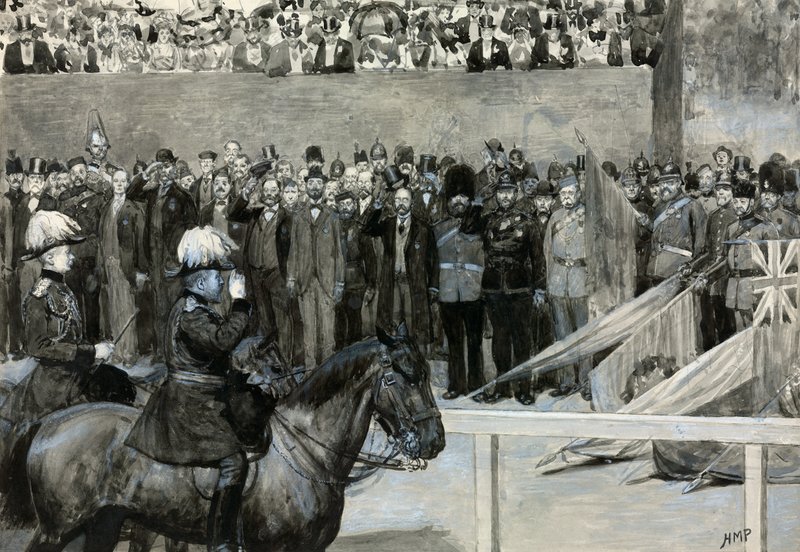 Il principe di Galles alla parata dei volontari, Horse Guard