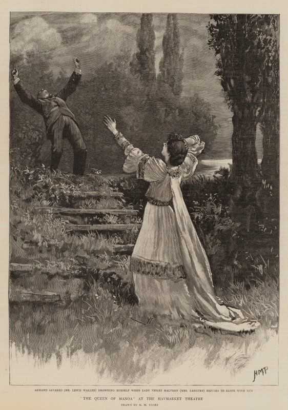 La regina di Manoa al Teatro Haymarket da Henry Marriott Paget