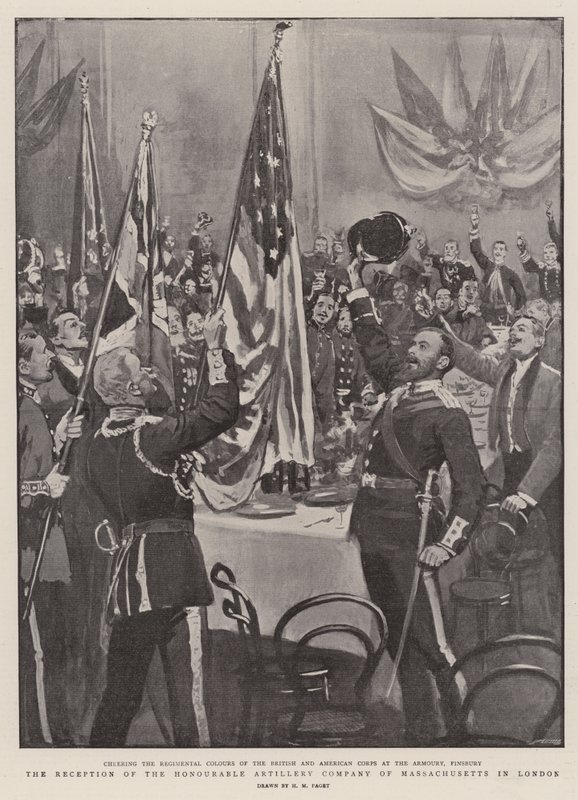 La ricezione della Honourable Artillery Company del Massachusetts a Londra da Henry Marriott Paget