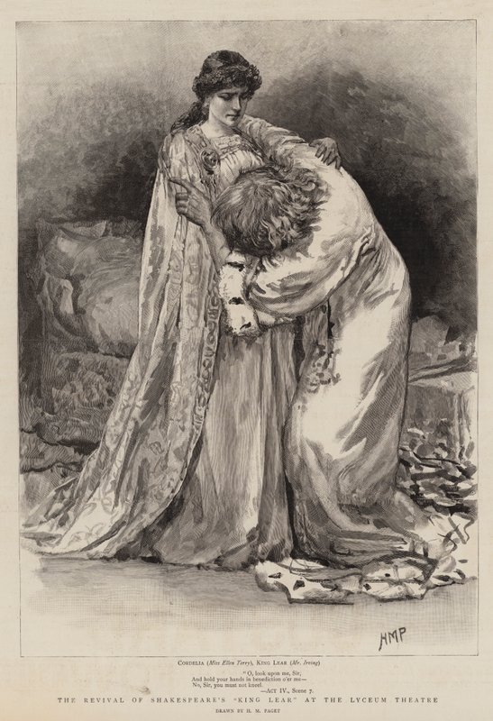 La ripresa del Re Lear di Shakespeare al Lyceum Theatre da Henry Marriott Paget