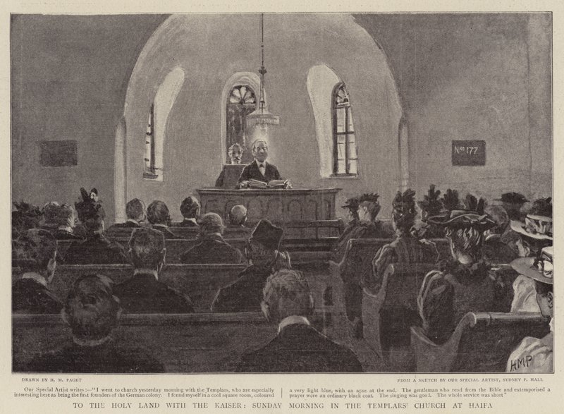 In Terra Santa con il Kaiser, domenica mattina nella chiesa dei Templari a Haifa da Henry Marriott Paget