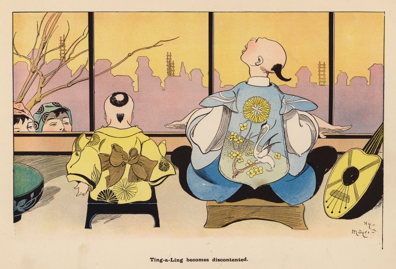 Illustrazione per Le avventure di una bambola giapponese da Henry Mayer