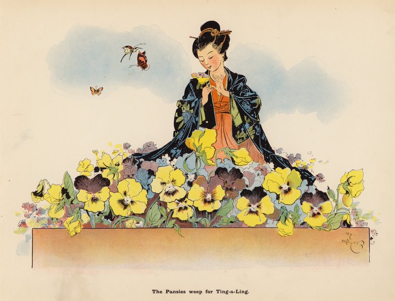 Illustrazione per Le Avventure di una Bambola Giapponese da Henry Mayer