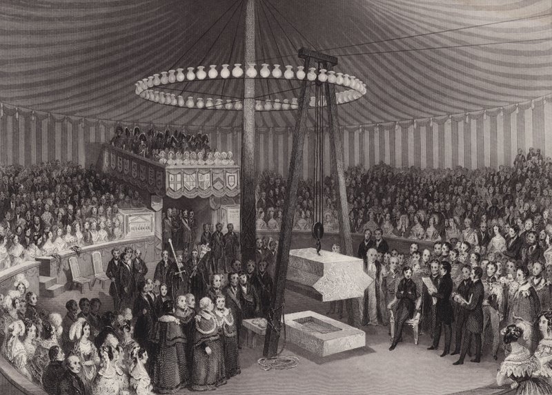 Cerimonia di posa della prima pietra della nuova Royal Exchange da parte di Alberto, Principe Consorte, Città di Londra da Henry Melville