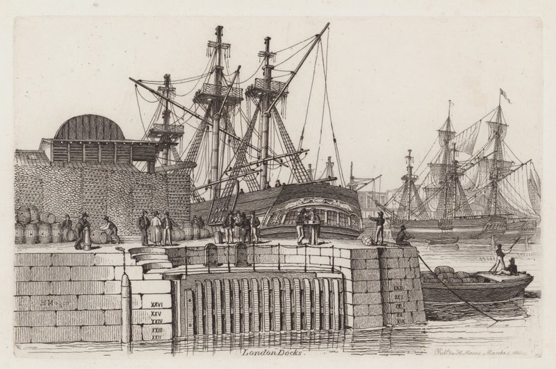 Docks di Londra da Henry Moses