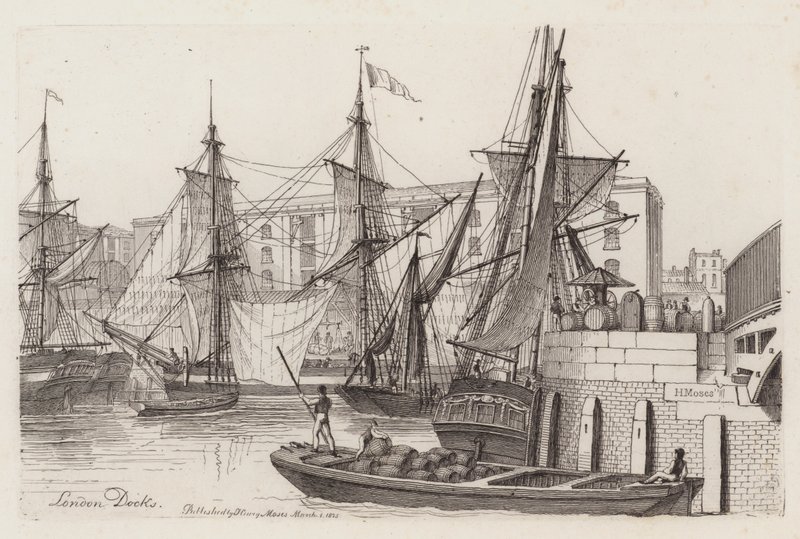 Docks di Londra da Henry Moses