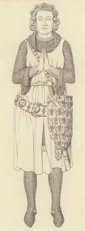 Effigie di Carlo Conte di Étampes, c 1336 da Henry Shaw