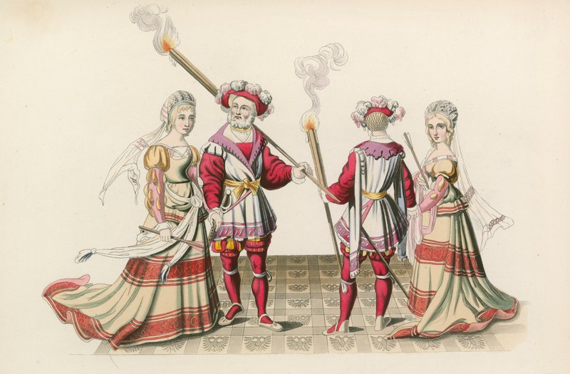 Figure dai arazzi, inizio XVI secolo da Henry Shaw