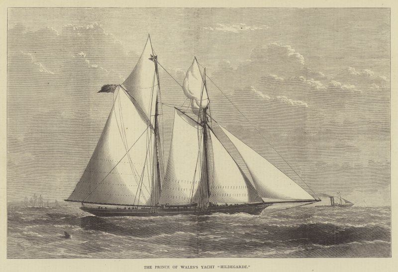 Lo yacht Hildegarde del Principe di Galles da Henry Spernon Tozer