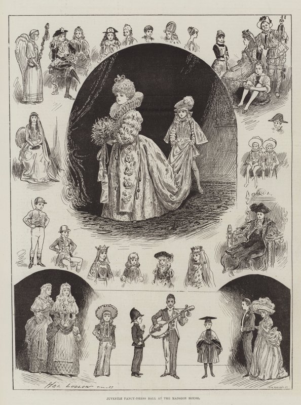 Ballata in costume per bambini alla Mansion House da Henry Stephen Ludlow