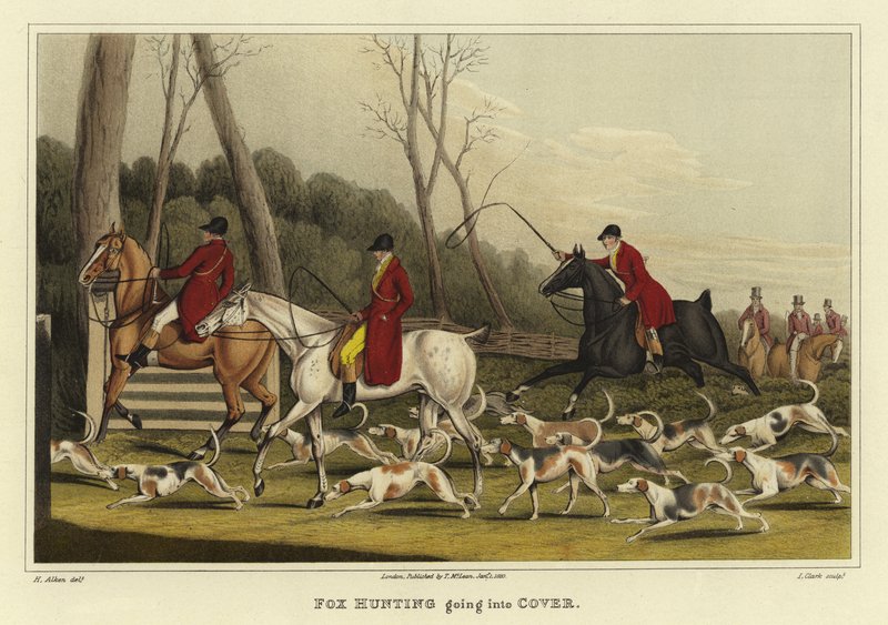 Caccia alla volpe in copertura da Henry Thomas Alken