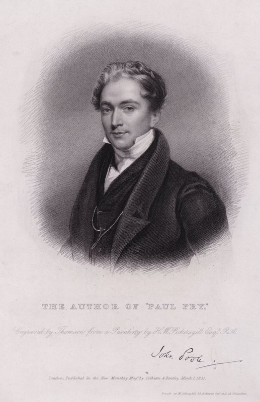 John Poole, drammaturgo inglese, autore di Paul Pry (incisione) da Henry William (after) Pickersgill