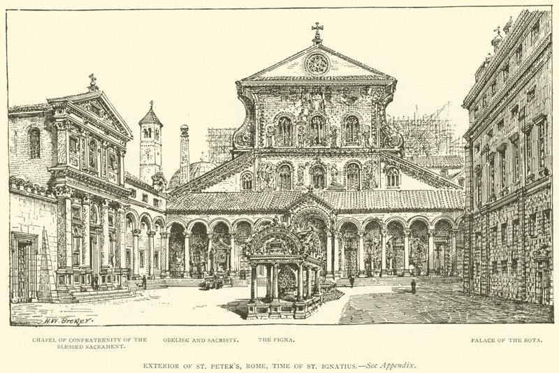 Esterno di San Pietro, Roma, tempo di Sant
