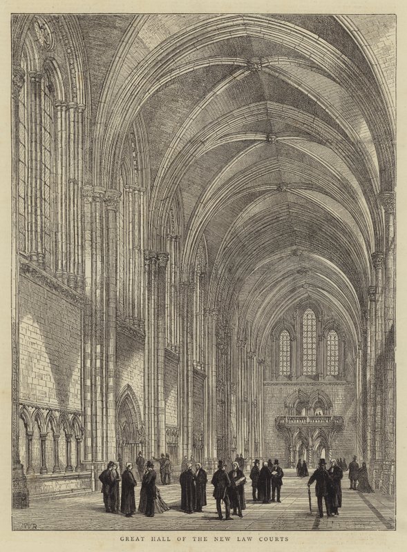 Grande Sala dei Nuovi Tribunali da Henry William Brewer