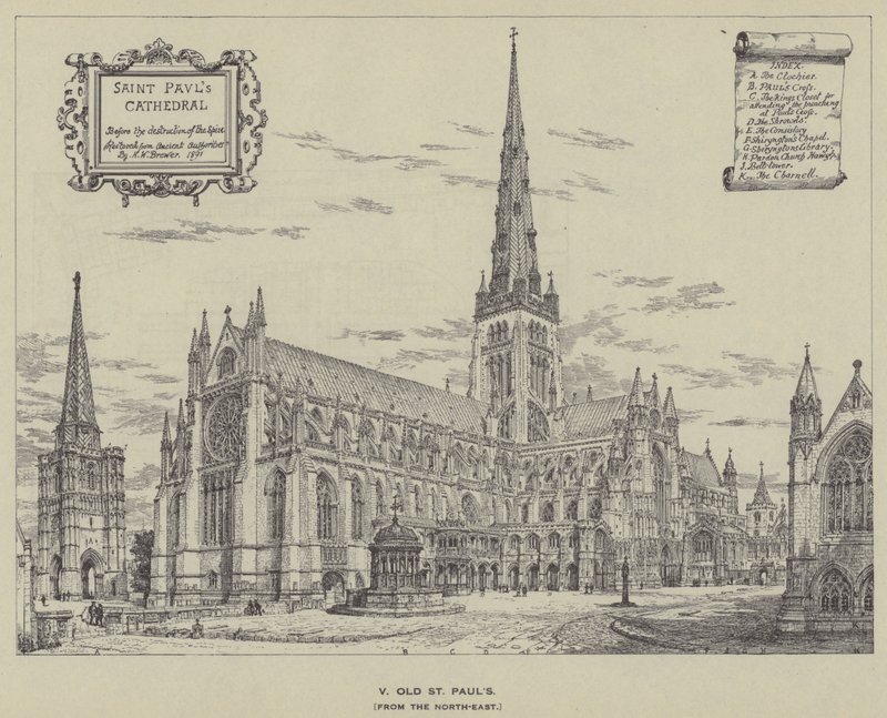 Vecchia St Pauls, dal nord-est da Henry William Brewer