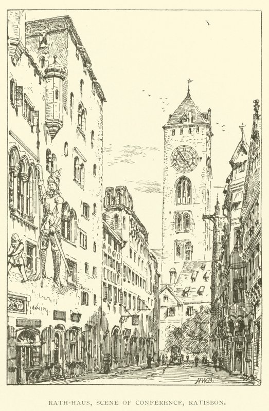 Rath-Haus, scena della conferenza, Ratisbona da Henry William Brewer