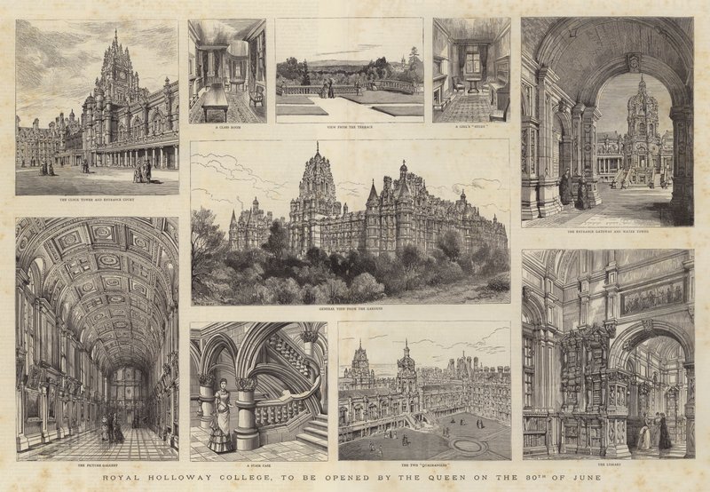 Royal Holloway College, da inaugurare dalla Regina il 30 giugno da Henry William Brewer