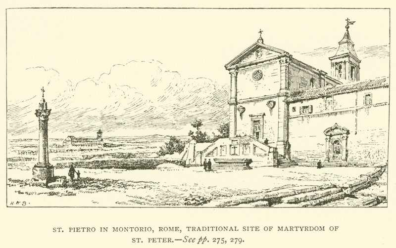San Pietro in Montorio, Roma, sito tradizionale del martirio di San Pietro da Henry William Brewer