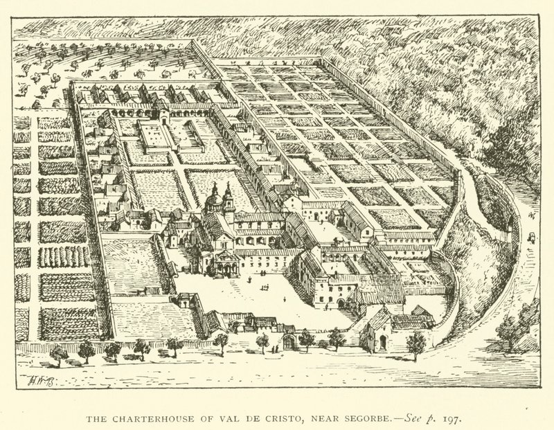 La Certosa di Val de Cristo, vicino a Segorbe (incisione) da Henry William Brewer