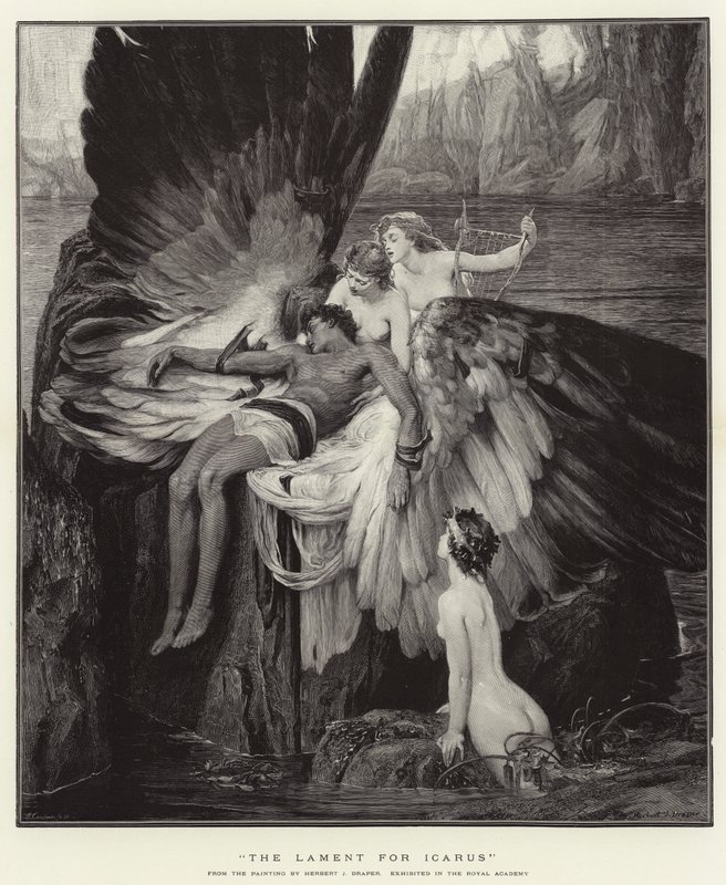 Il lamento per Icaro da Herbert James Draper