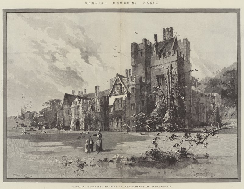 Compton Wynyates, la sede del Marchese di Northampton da Herbert Railton