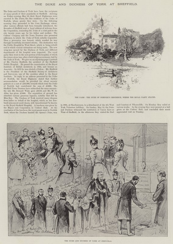 Il Duca e la Duchessa di York a Sheffield da Herbert Railton