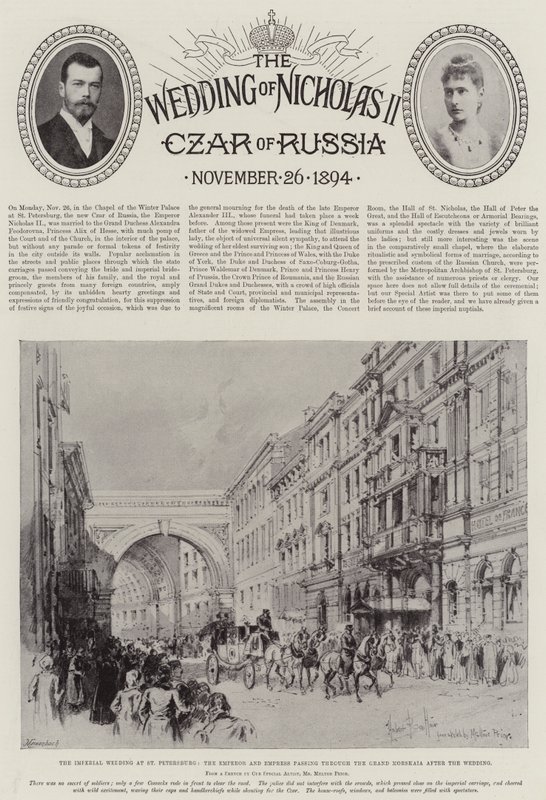 Il matrimonio di Nicola II, zar di Russia da Herbert Railton