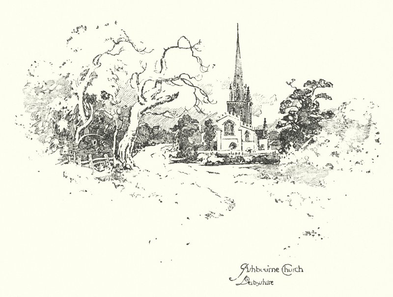 Chiesa di Ashbourne, Derbyshire da Herbert (after) Railton