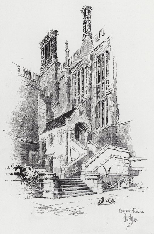 Ingresso (incisione) da Herbert (after) Railton