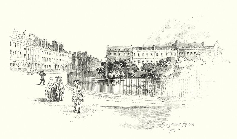 Grosvenor Square, Londra da Herbert (after) Railton