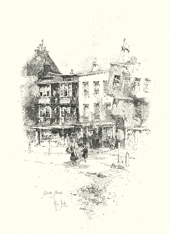 Grub Street, Londra da Herbert (after) Railton