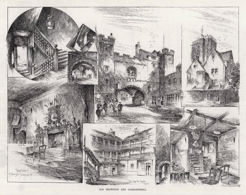 Vecchia Islington e Clerkenwell (incisione) da Herbert (after) Railton