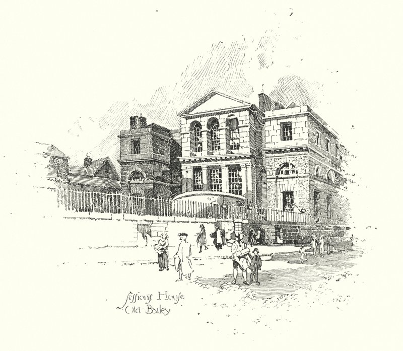 Sessions House, Old Bailey, Londra da Herbert (after) Railton