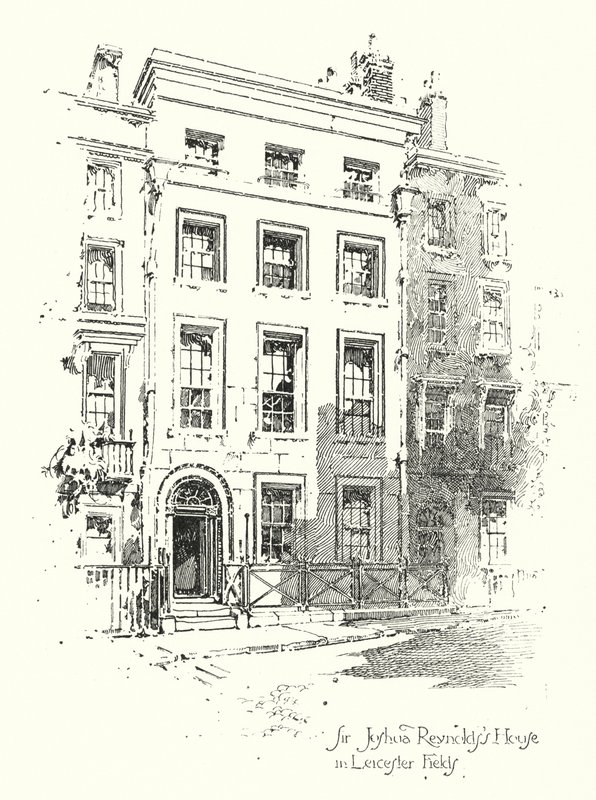 Casa di Sir Joshua Reynolds, Leicester Fields, Londra da Herbert (after) Railton
