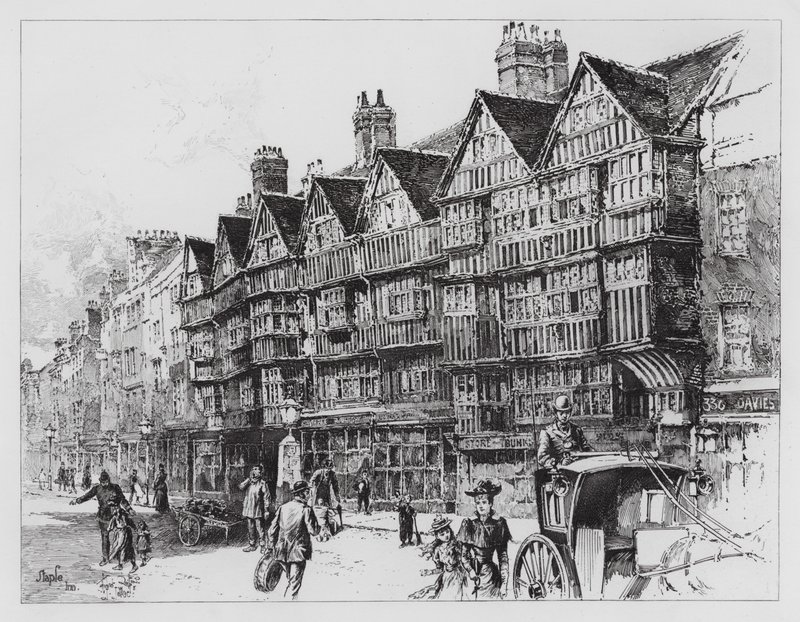 Staple Inn (incisione) da Herbert (after) Railton