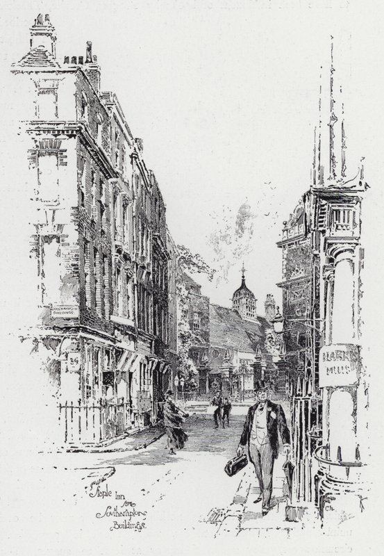 Staple Inn da Southampton Buildings da Herbert (after) Railton