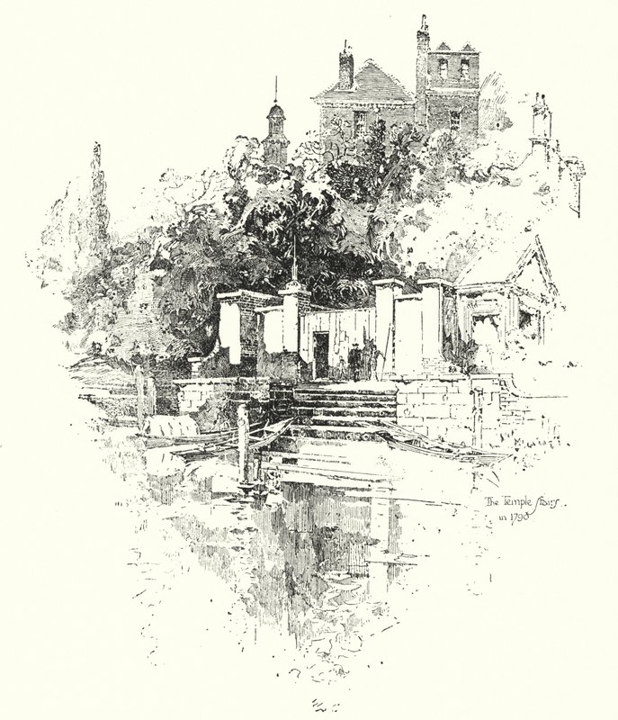 Le scale del Tempio, Londra, nel 1790 da Herbert (after) Railton
